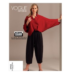 1113 VOGUE MIZONO EZ LOOSE ASYMMETRY KIMONO JACKET,  PANTS PATTERN 8-14 UNCUT